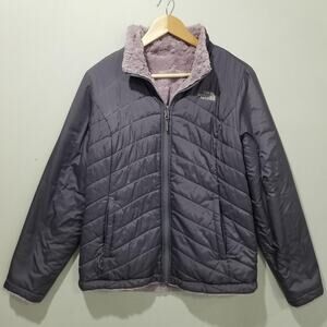 The North Face Jacket Womens Medium Gray Mossbud Swirl Fleece Lined Quilted